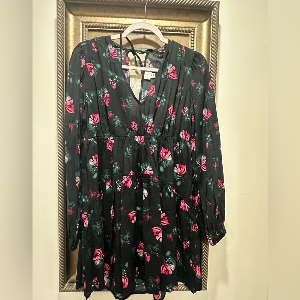 a new day Black and Pink Floral Dress